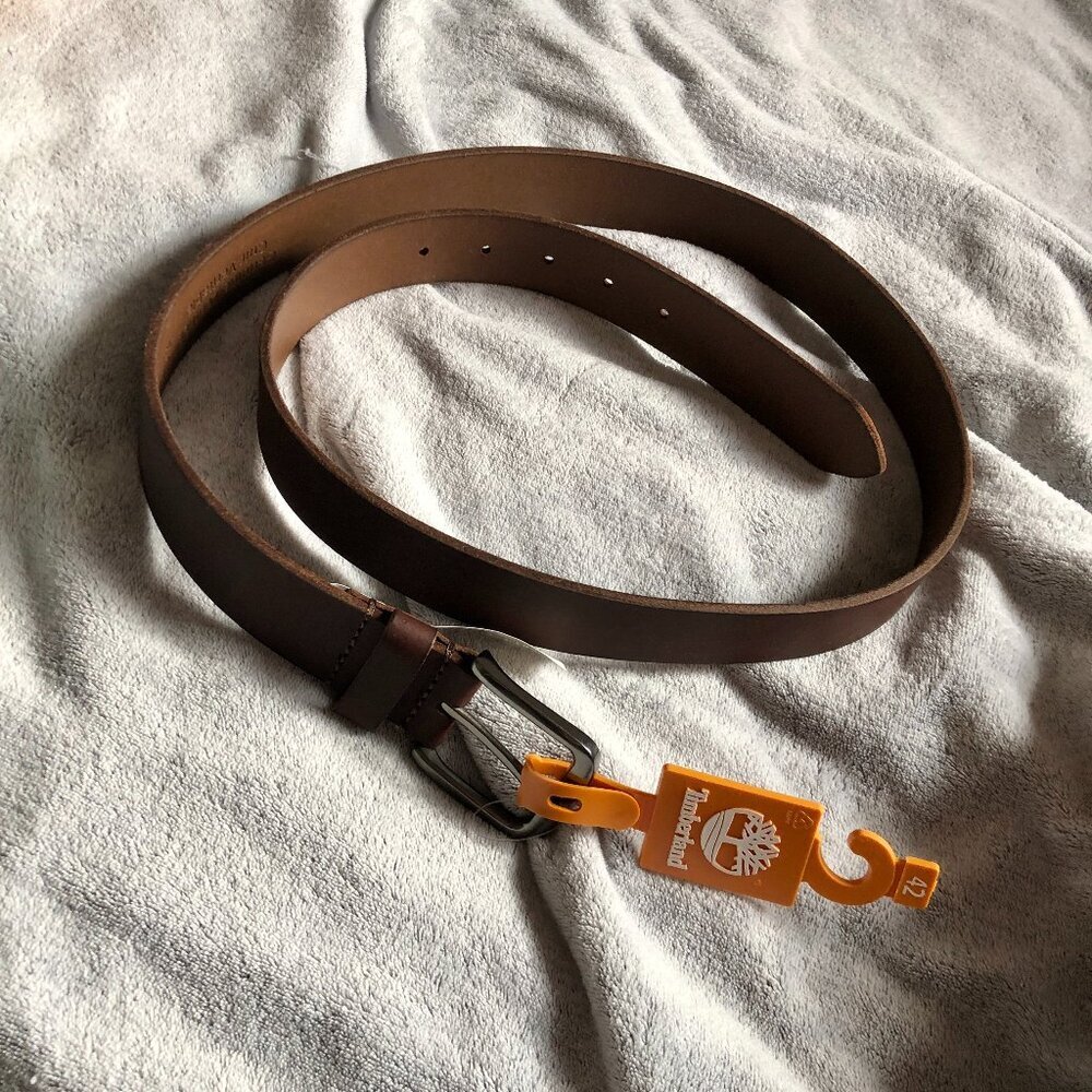 [Men Size 42] NWT Timberland Men Genuine Leather Classic Jean Belt Brown B75453